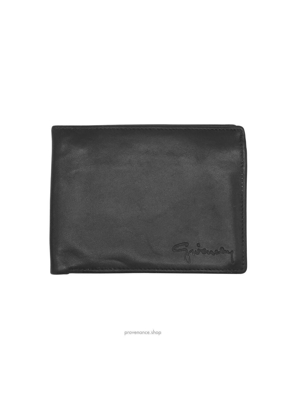 🔴 Givenchy Bifold Wallet - Black Leather